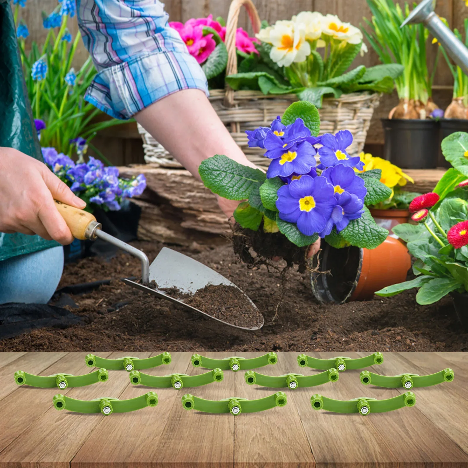 Bonsai Tool Set - 盆栽整形ツール 調節可能な枝ツール 健康的な成長を促進 丈夫なプラスチック素材 ユーザーフレンドリーなデザイン 10個セット