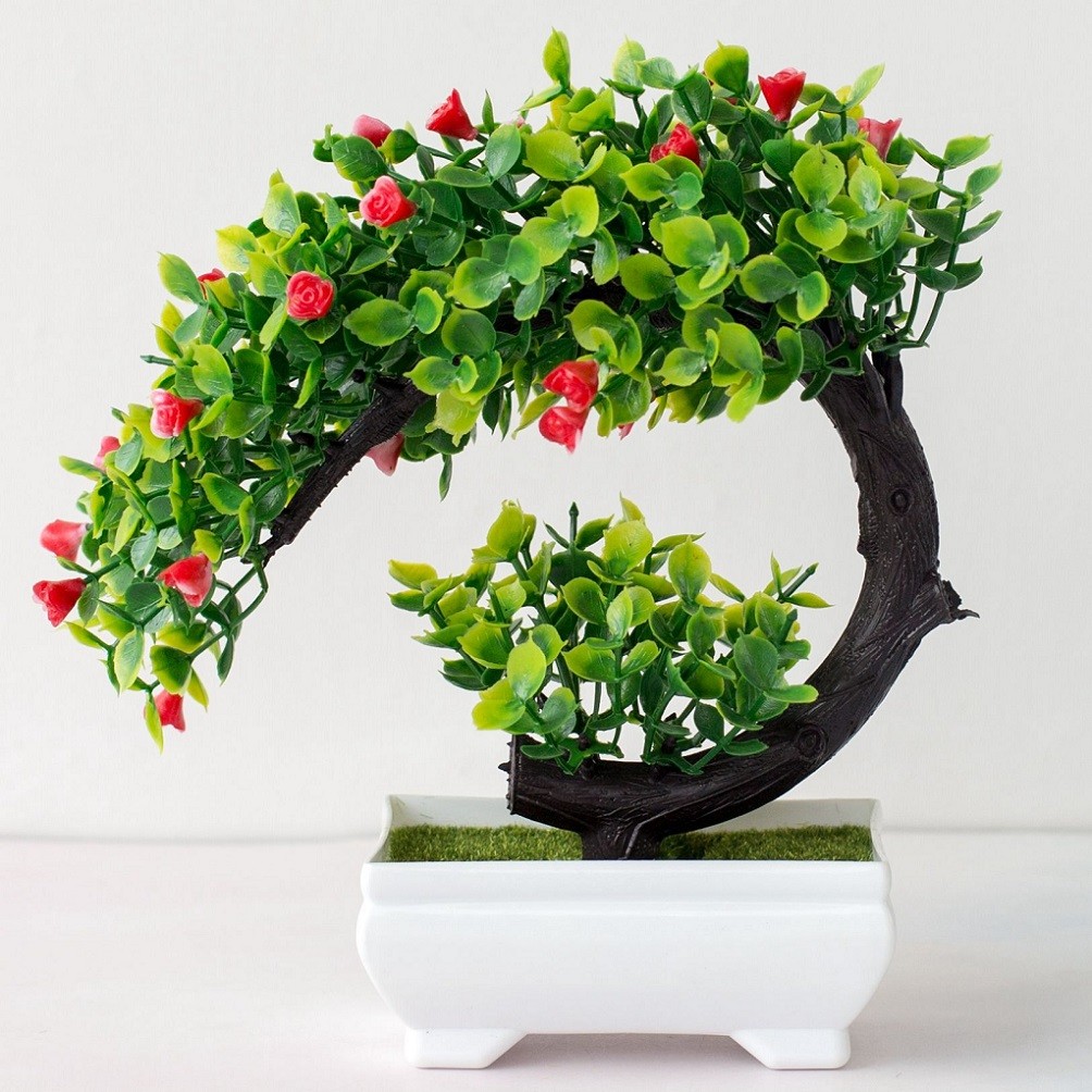 Bonsai Garden Display - 家庭用人工鉢植え植物、木の装飾、ディスプレイ、造花、庭、リビングルームの装飾品、シミュレーション、家庭用人工植物
