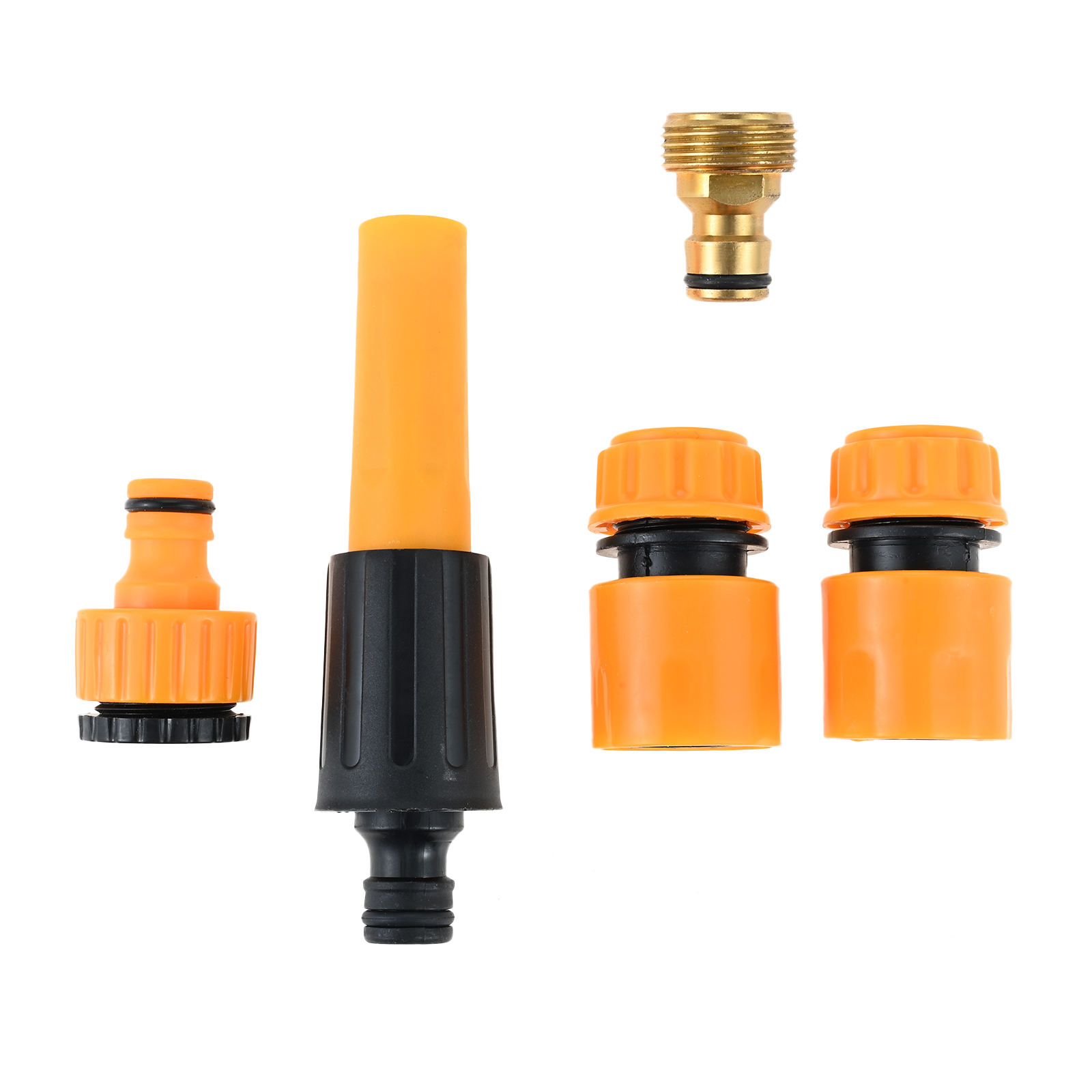Gardena Hose Starter Set - 5個入り ガーデンホースコネクターフィッティングスターターセット 2in1 ネジ式タップコネクター ホース止水エンド クイックコネクター