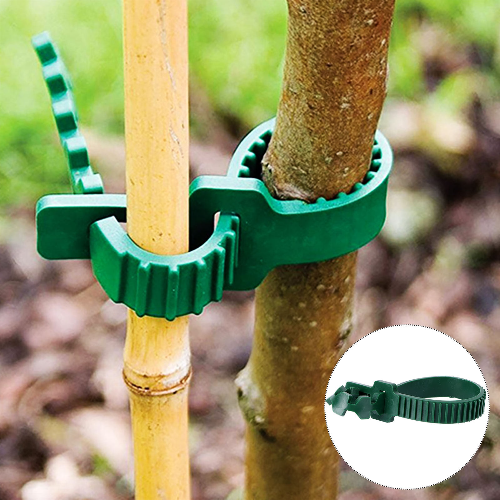 Bonsai Gardener - 20個入り バイン固定バックル ガーデン植物サポートクリップ PVC製 再利用可能 木盆栽固定ベルト