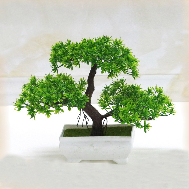 Bonsai Garden For Desk - 人工盆栽プラスチックバイオニック偽植物ホームルーム屋内オフィス装飾庭屋外装飾デスクバスルームグリーンツリー