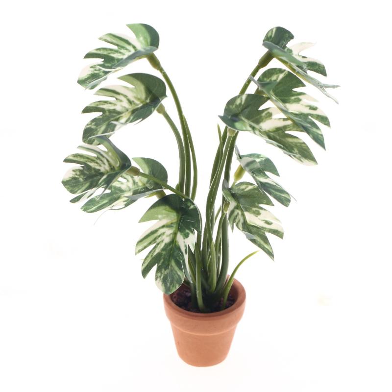 Bonsai Gardener - 新品。1個入り 1/12 ドールハウス シミュレーション モンステラ 緑の植物