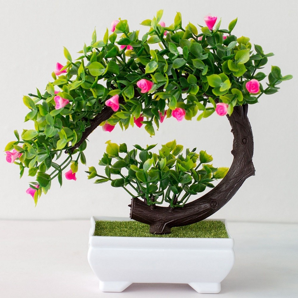 家庭用人工鉢植え植物、木の装飾、ディスプレイ、造花、庭、リビ - Bonsai Garden Display のレビューと価格