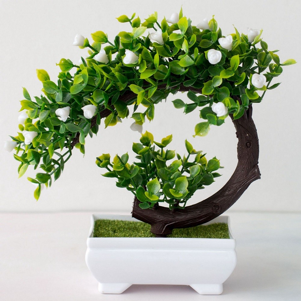 家庭用人工鉢植え植物、木の装飾、ディスプレイ、造花、庭、リビ - Bonsai Garden Display のレビューと価格