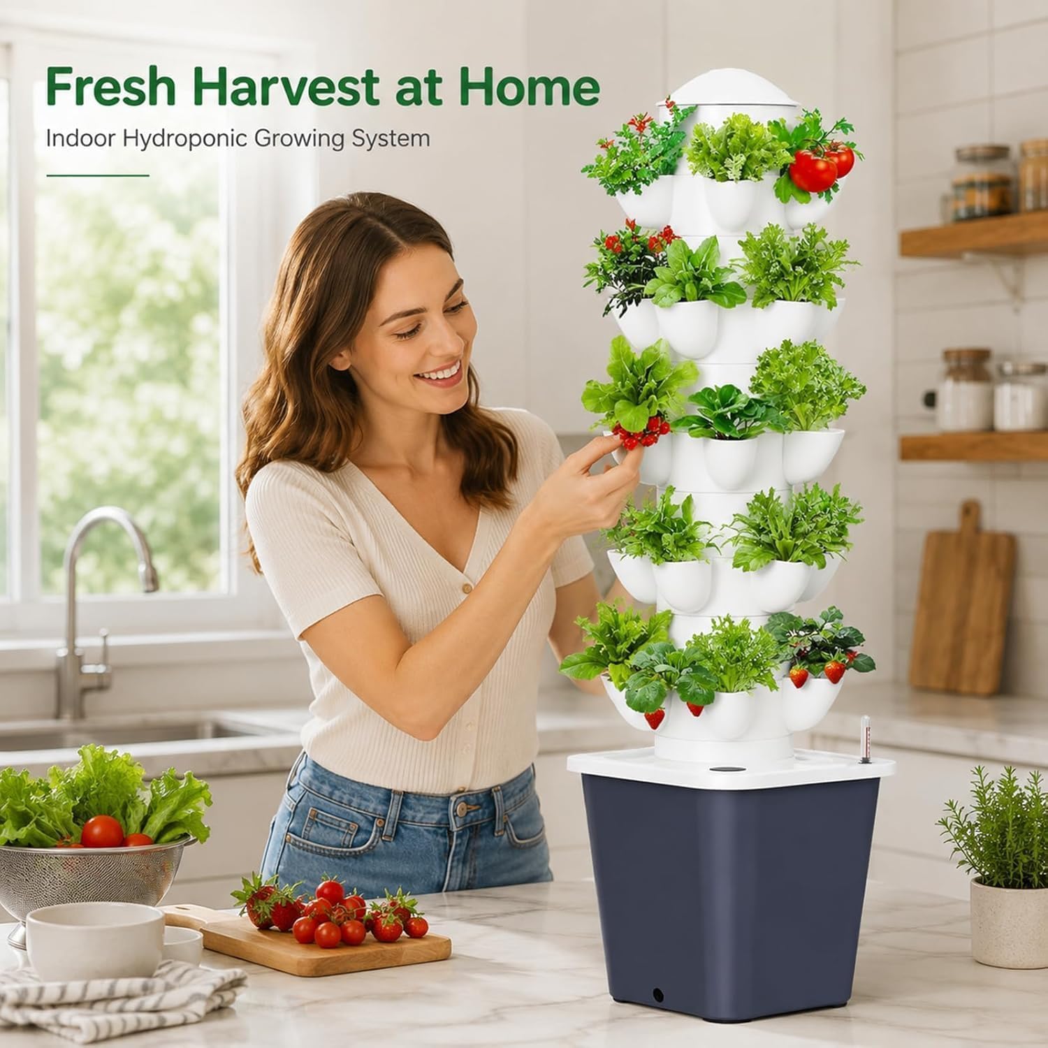 植物繁殖ステーション |   垂直型水耕栽培タワーガーデン  - Bonsai Garden Grow Kit のレビューと価格