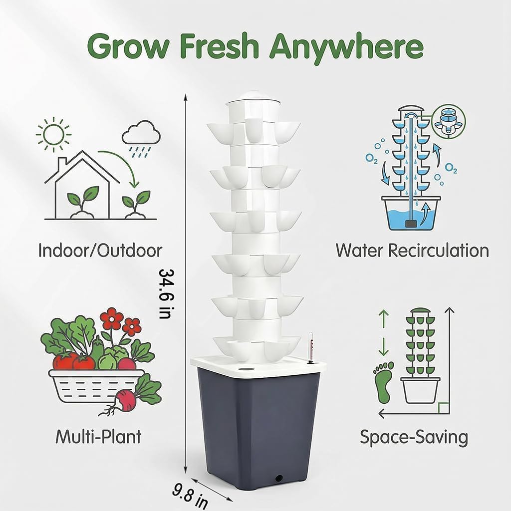 植物繁殖ステーション |   垂直型水耕栽培タワーガーデン  - Bonsai Garden Grow Kit のレビューと価格