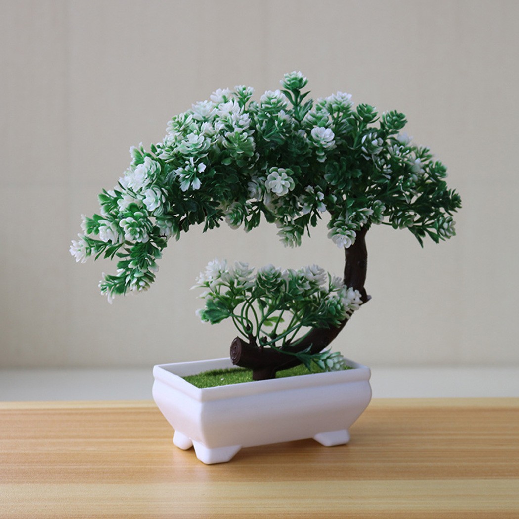 プラスチック製の鉢植え盆栽の飾りは、屋内庭園スタイルの装飾に - Bonsai Garden Indoor のレビューと価格