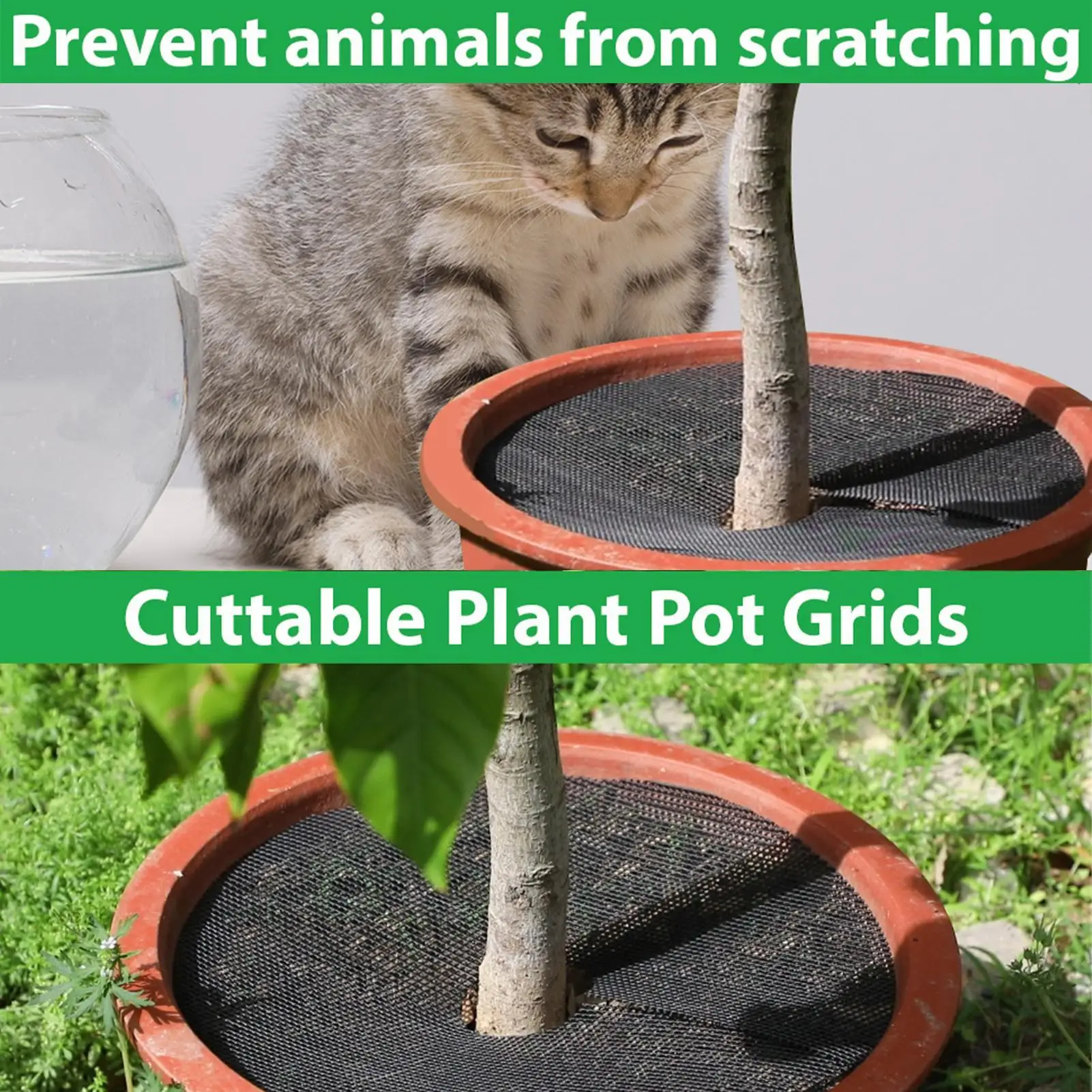 猫から植物を守る屋内用保護カバー、カット可能な植木鉢メッシュ - Bonsai Garden Indoor のレビューと価格