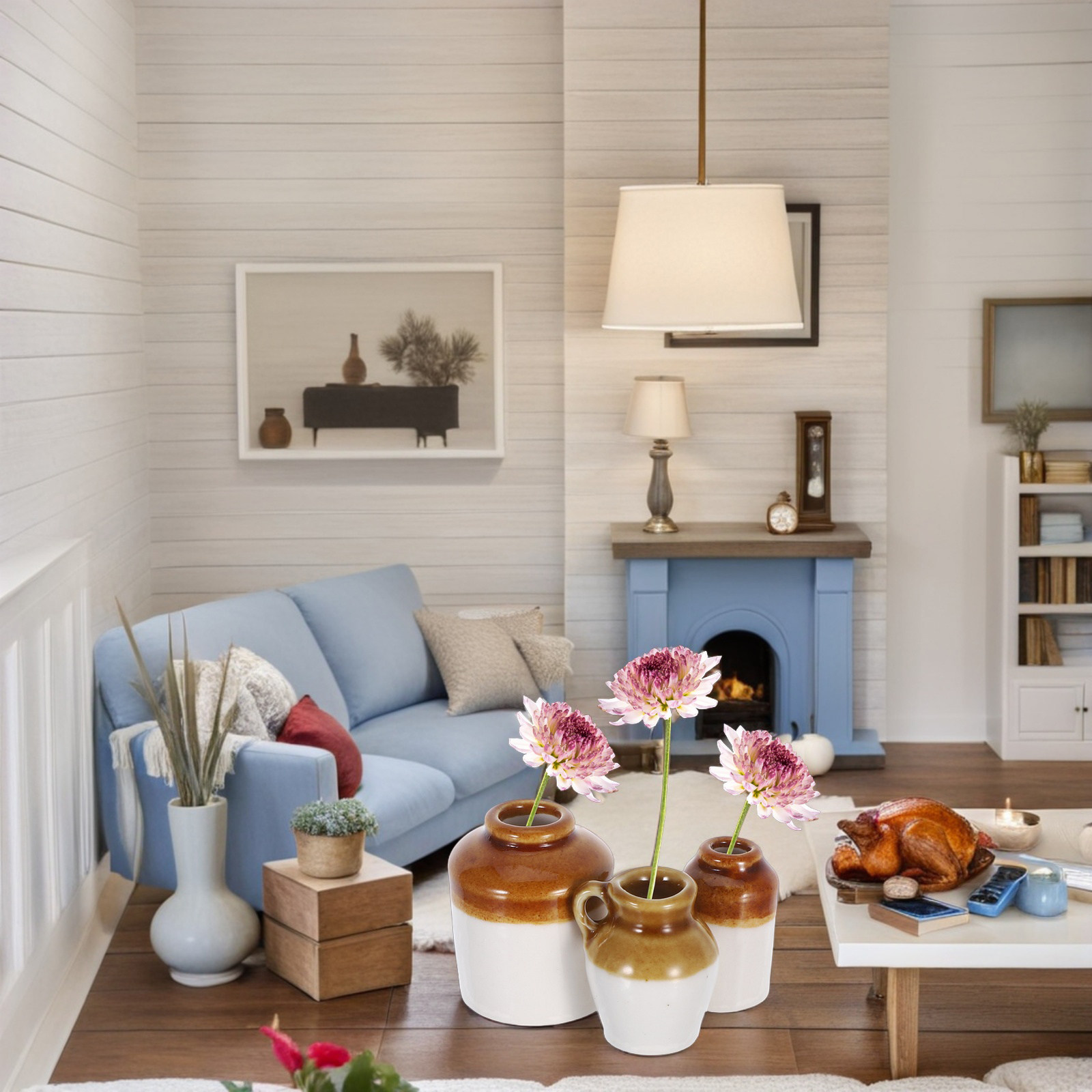 3個セット ミニチュアセラミック植木鉢 ヴィンテージスタイル - Bonsai Garden For Desk のレビューと価格