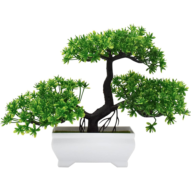 人工盆栽プラスチックバイオニック偽植物ホームルーム屋内オフィ - Bonsai Garden For Desk のレビューと価格