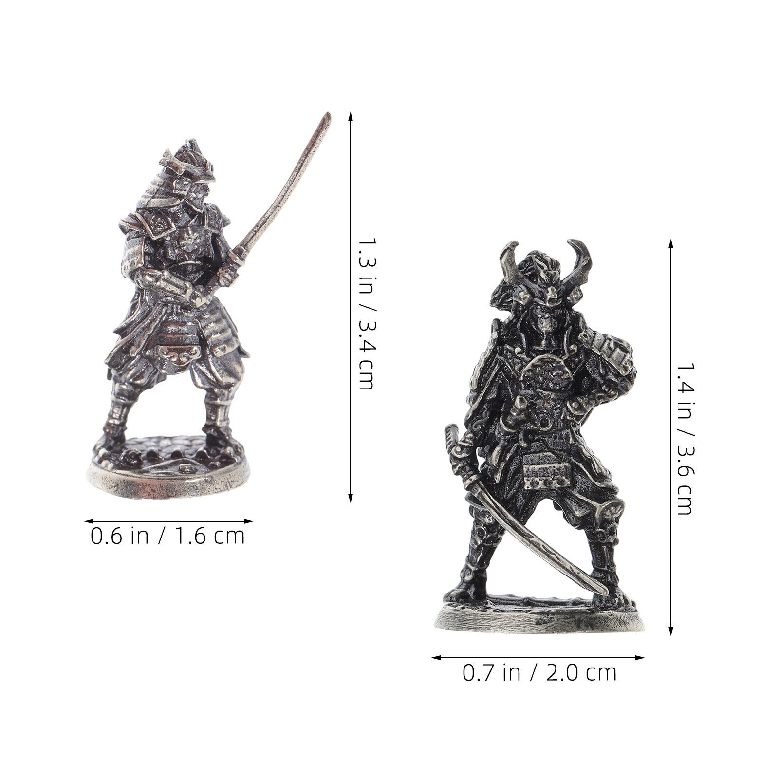 2個セット 日本の戦士像 ミニチュア彫刻 小さなスペースの装 - Bonsai Garden Display のレビューと価格