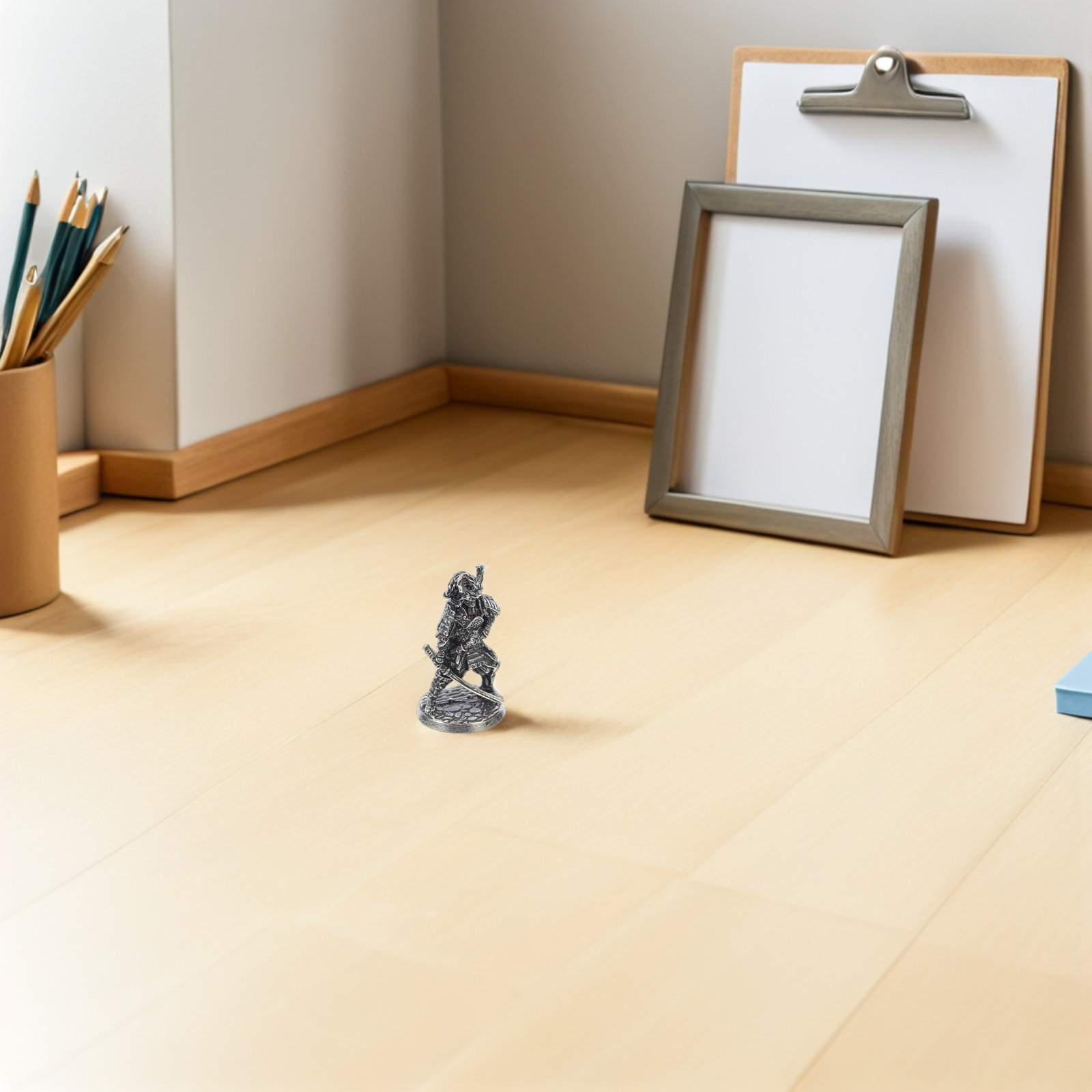 2個セット 日本の戦士像 ミニチュア彫刻 小さなスペースの装 - Bonsai Garden Display のレビューと価格