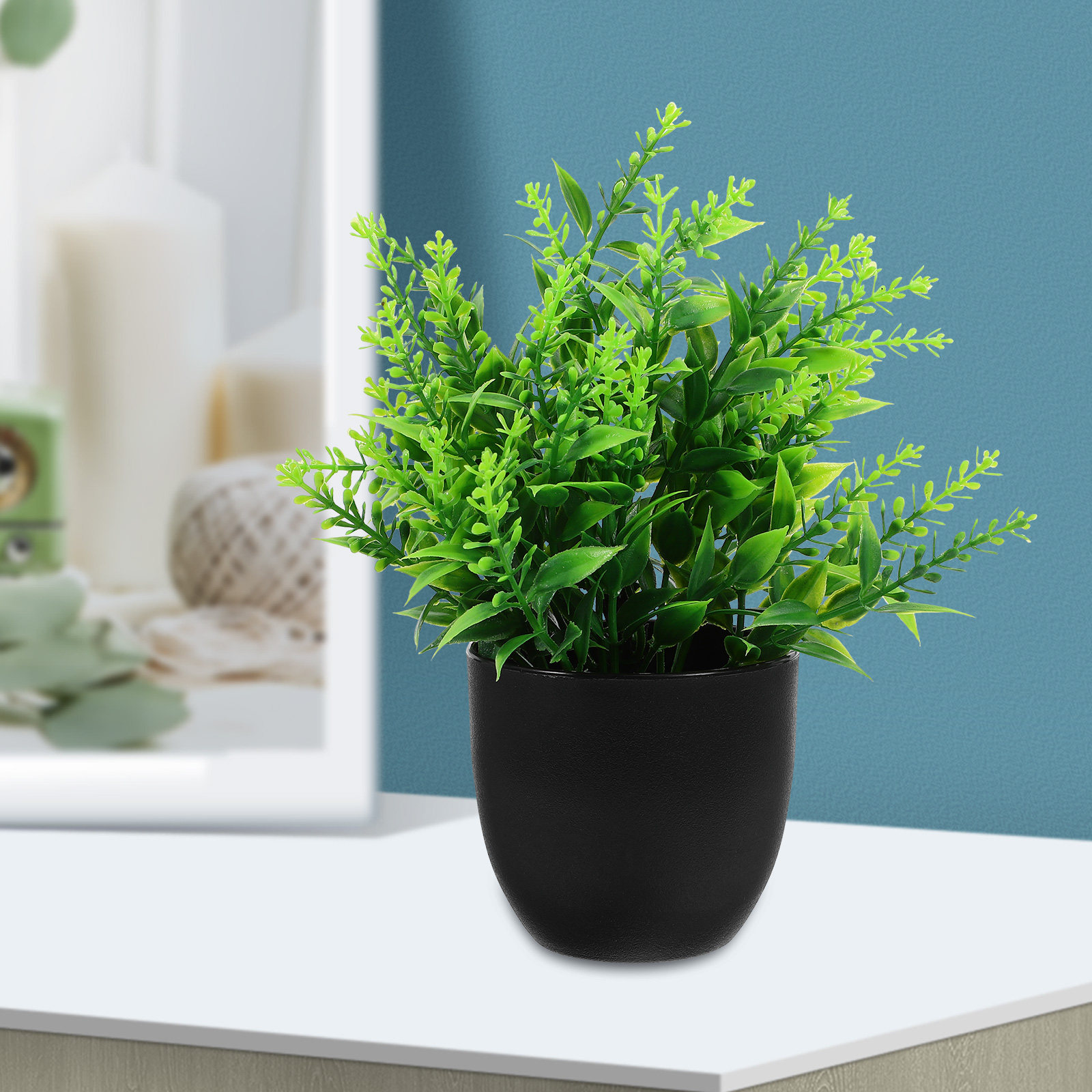 4個入りリアルな人工盆栽植物、鉢植えシミュレーション緑装飾、 - Bonsai Garden Display のレビューと価格