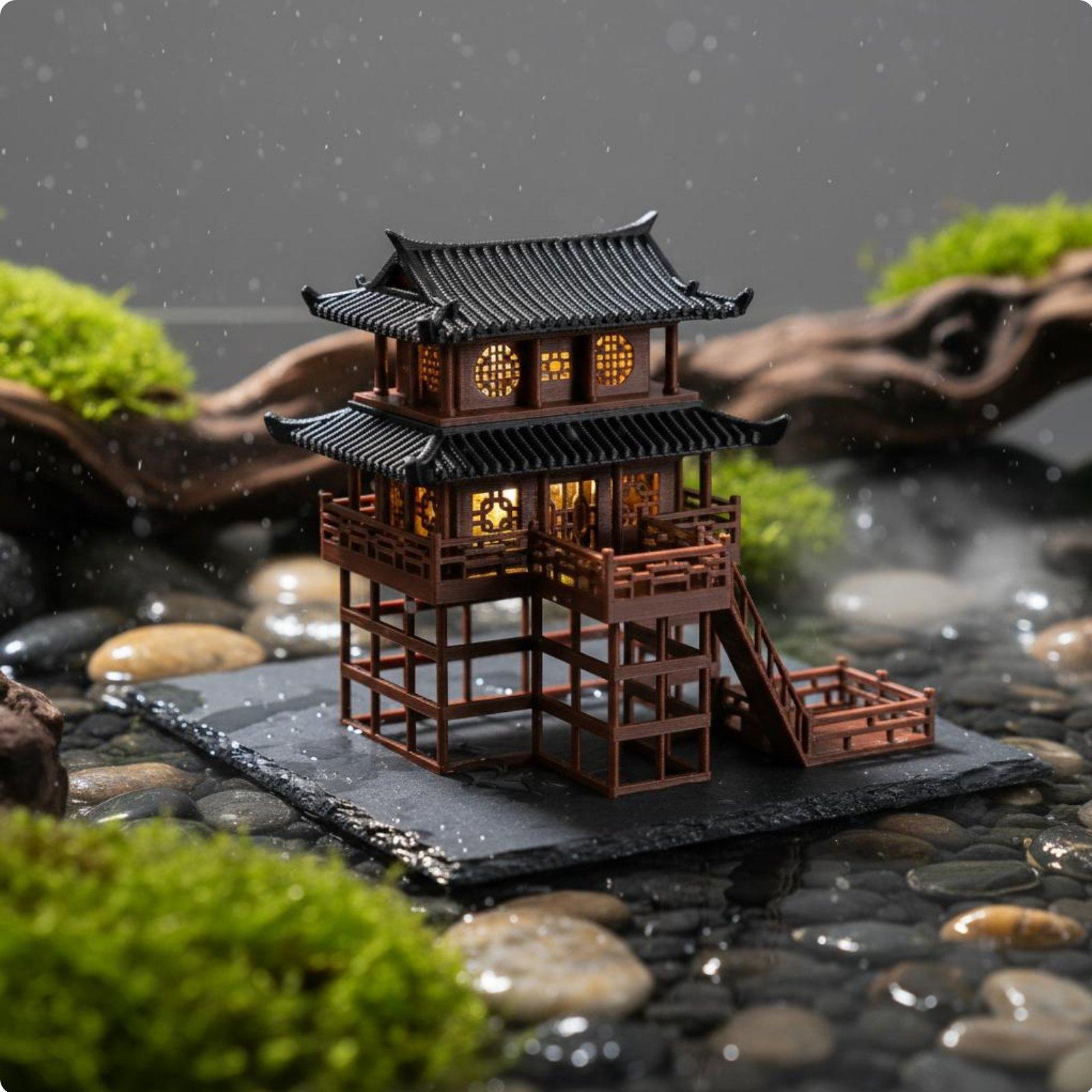 盆栽ハウス卓上プラスチック製パゴダミニマイクロ風景ホームアク - Bonsai Gardener のレビューと価格